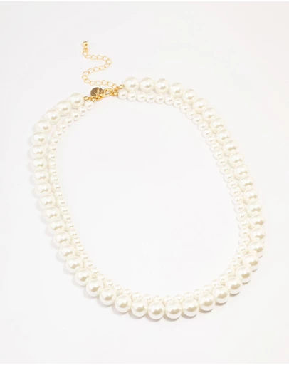 Lovisa - Gold Plated Freshwater Pearl Strand Necklace
