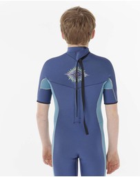 Rip Curl - Boys Dawn Patrol Short Sleeve 2mm Back Zip Spring Suit Wetsuit