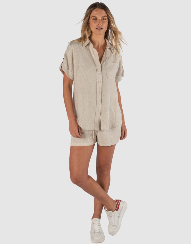 CAMIXA - FEBE Short Sleeve Linen shirt