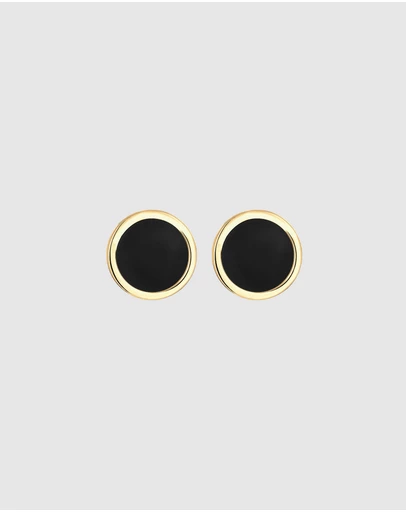 Kuzzoi - ICONIC EXCLUSIVE - Classic Stud Earrings in Gold-Plated 925 Sterling Silver
