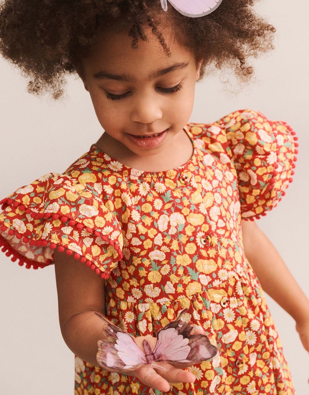 Huxbaby - Nautical Floral Tiered Dress - Babies-Teens