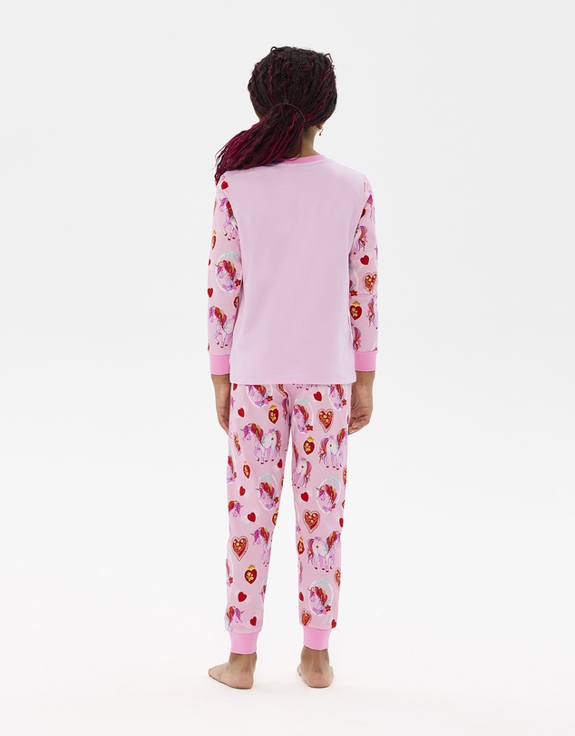 Rock Your Kid - Unicorn Hearts Long Sleeve Belle Sleep Set