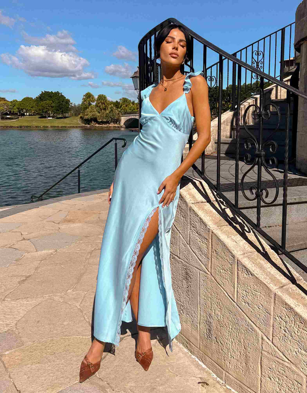 Beginning Boutique - Wendy Blue Maxi Dress
