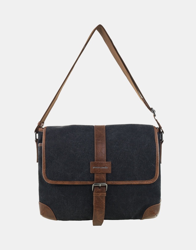 Pierre Cardin - Pierre Cardin Canvas Messenger Bag
