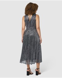 Pink Dusk by Curve Project - Sparkle Bright Midi Dress