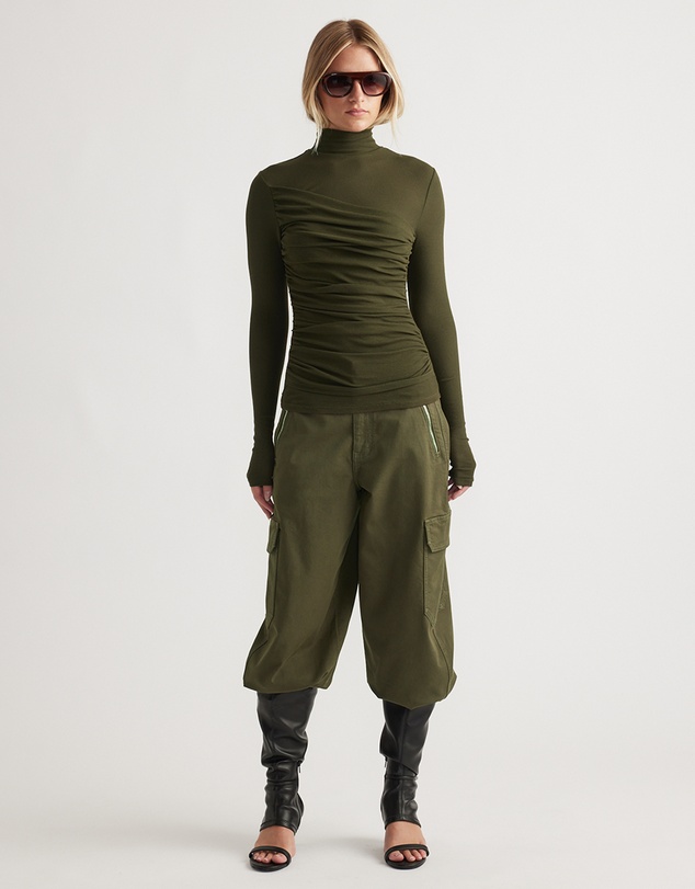 Decjuba - Alicia High Neck Long Sleeve Top