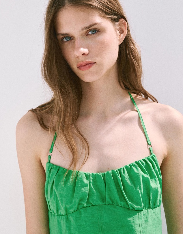 M.N.G - Halter-Neck Dress with Ruffle Details