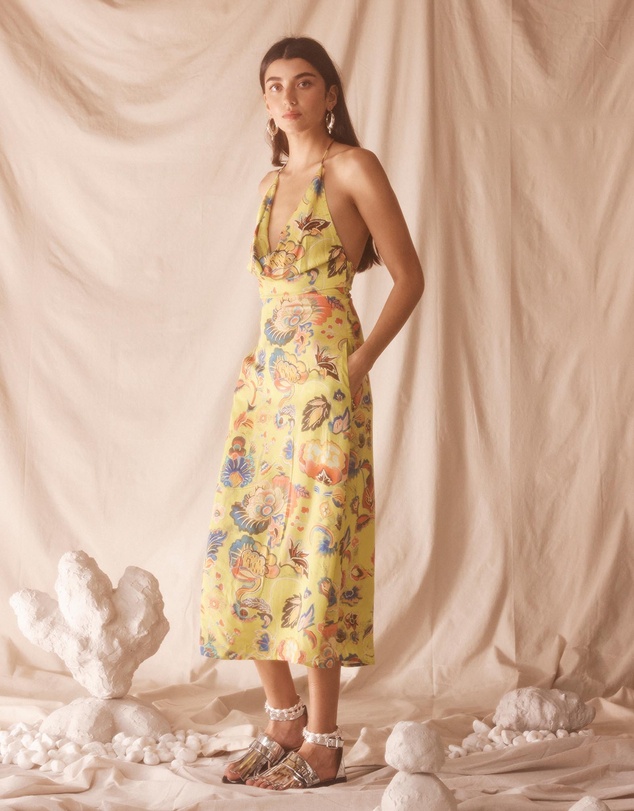 KINGA CSILLA - Bacio Di Mare Halter Midi Dress