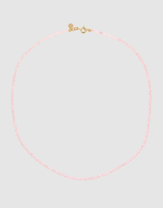 Elli Jewelry - Necklace Quartz Beaded Summer 925 Sterling Silver Gold-Plated