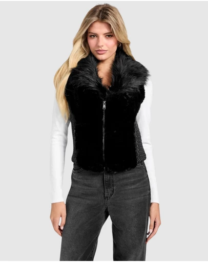 GUESS - Amari Faux-Fur Vest