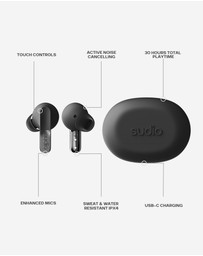 Sudio - N3 Pro - True Wireless Bluetooth In-Ear Headphones, Active Noise Cancelling Earbuds