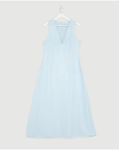 Revibe - Repaired AERE Soma U-Neckline Midi Dress - AU 14