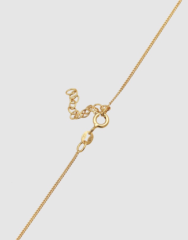 Elli Jewelry - Lotus Pendant Necklace in Gold-Plated 925 Silver