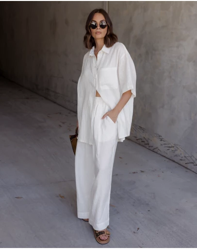 ALEXANDRA - Teri Pants White