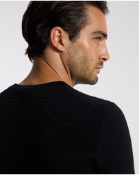 Calibre - Merino Wool Crew Neck Sweater Black