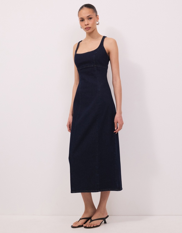 Calli - Emira Denim Midi Dress