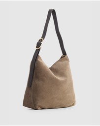 Evity - Malia Leather Suede Hobo Bag