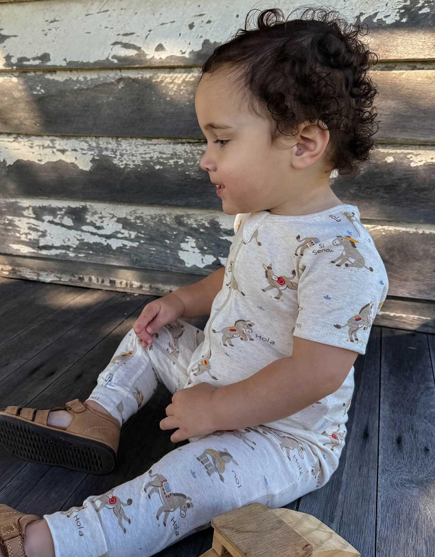 Purebaby - Rib Short Sleeve Growsuit -Kids-Babies