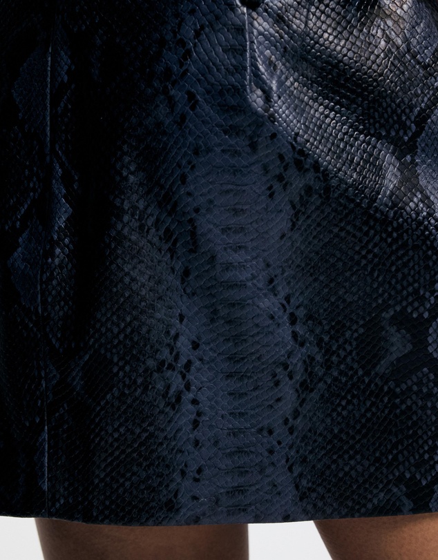 Lover - Eloise Python Leather Look Mini Skirt