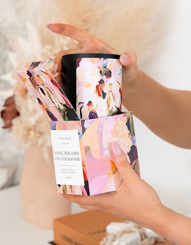 Caitlin Louise Collection - Jasmine, Bergamot & Sandalwood Scented Artist Candle