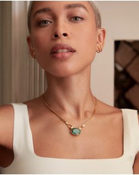Ottoman Hands - Daphne Emerald Chain Necklace