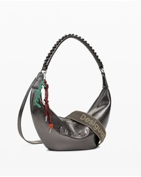 Desigual - Medium metallic crossbody bag with 3D logo