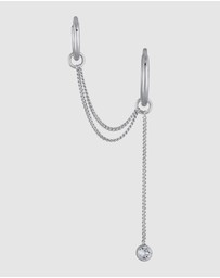 Elli Jewelry - Earrings Creole Crystals 925 Sterling Silver