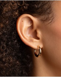 Astrid & Miyu - Dome Medium 18ct Gold Plated Hoops