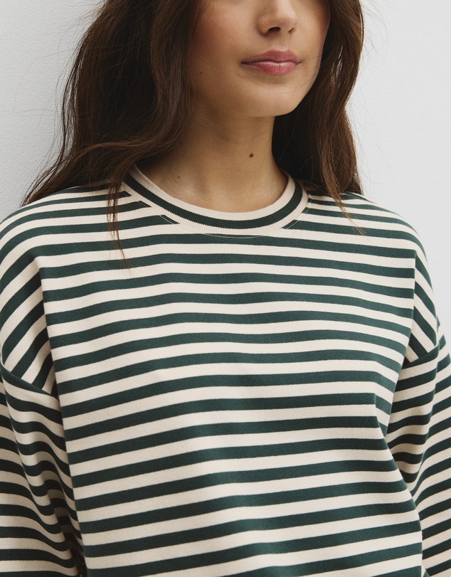 Country Road - Australian Cotton Blend Stripe Boxy T-shirt