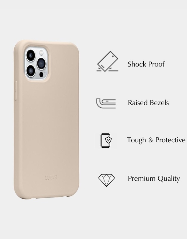 LOUVE COLLECTION - Desert Sand Phone Case + Pearl Wristlet