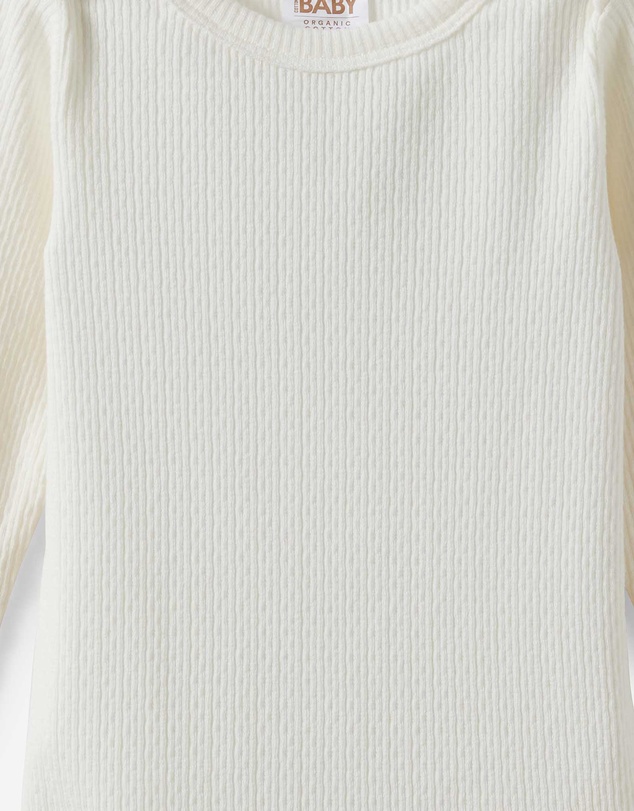 Cotton On Kids - Organic Pointelle Long Sleeve Bubbysuit