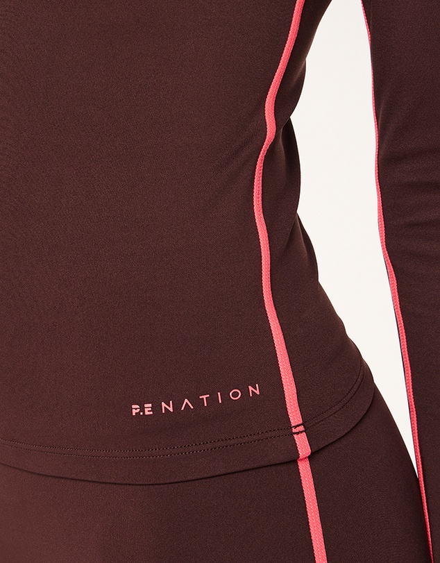 P.E Nation - Routine Quarter Zip LS Top