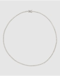 Wanderlust + Co - Pave 925 Sterling Silver Tennis Necklace