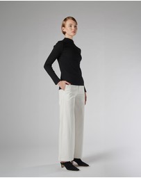 DRICOPER DENIM - Velika Ivory Wide Leg Trousers