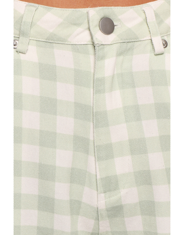 Petal & Pup - Tulsi Barrel Leg Jeans - Sage Plaid