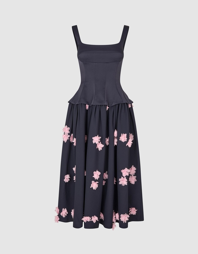 Stine Goya - Double Sided Crepe Corset Long Dress