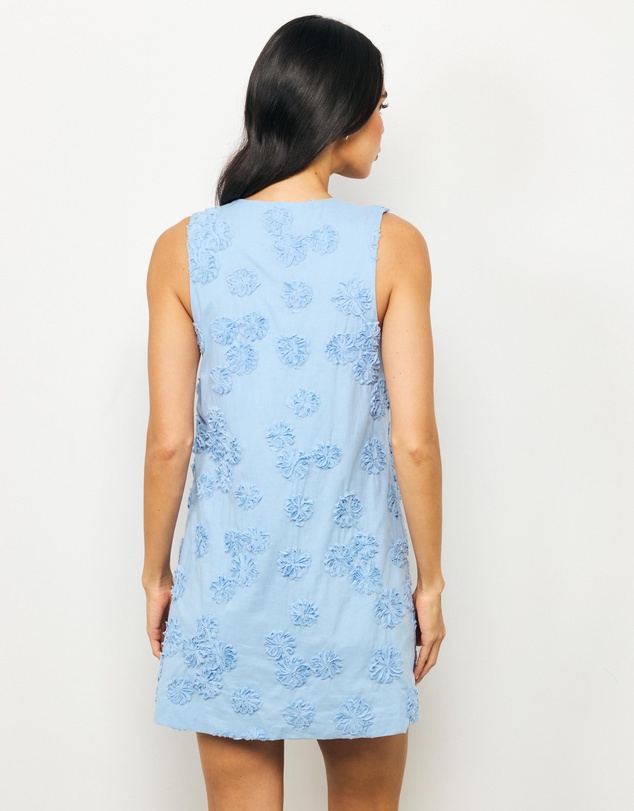 AERE - Nahla Floral Applique Mini Dress