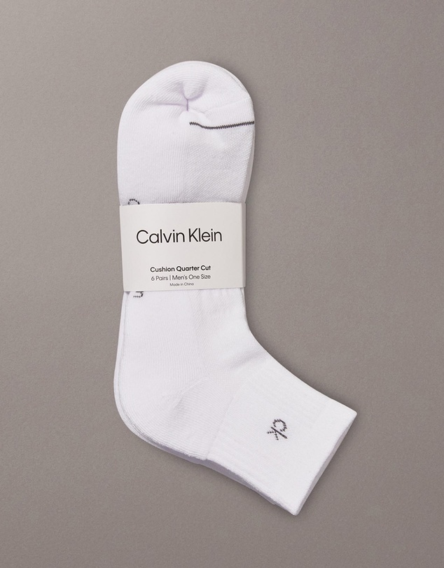 Calvin Klein - 6-Pack Athletic Cushion Quarter Socks