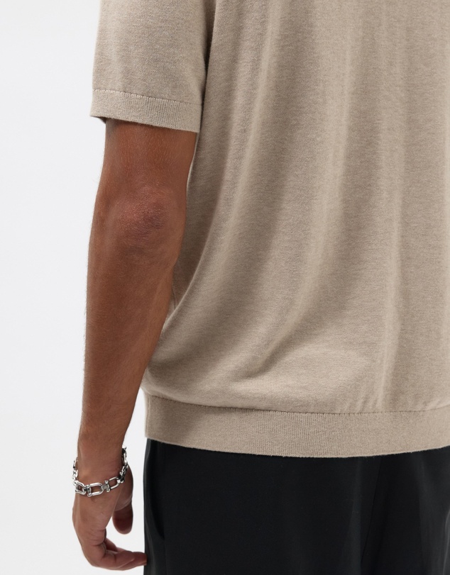 AERE - Silk Blend Smooth Knit Polo