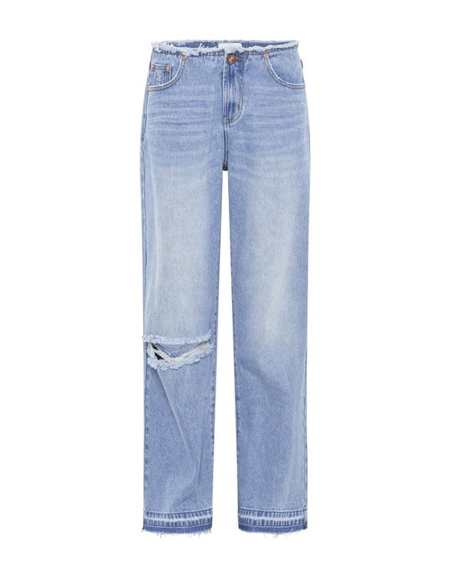 ONE TEASPOON - Bolt Blue Lowriders Low Waist Wide Leg Jeans