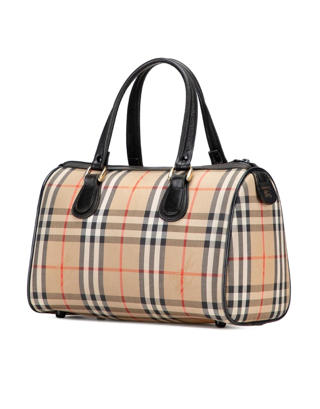 Pre-Loved by Azura Reborn - Pre-Loved Haymarket Check Canvas Boston Bag