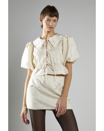 Glamorous - Cream Brocade A-Line Mini Skirt