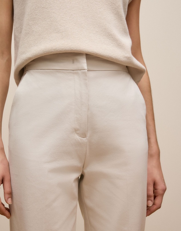 Trenery - Cotton Bi-stretch Pant in Stone