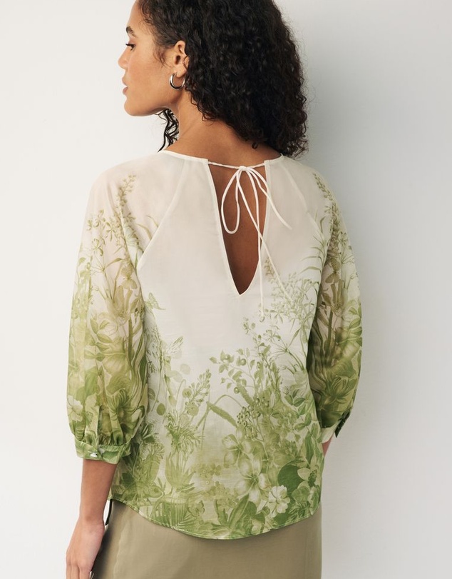 NEXT - Sheer Puff Sleeve Blouse