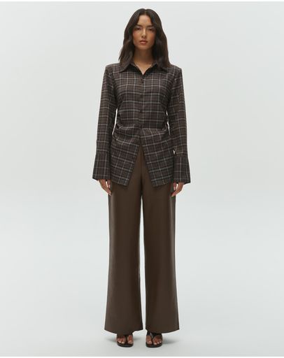 Brown & Blue Plaid