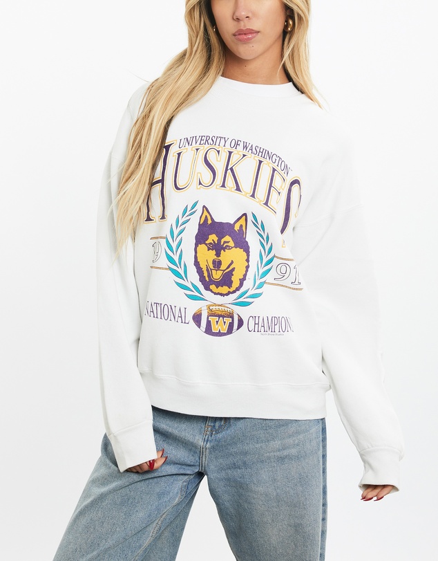 Vintage by The Real Deal - Pre Loved - 1991 NCAA Washington Huskies Sweatshirt