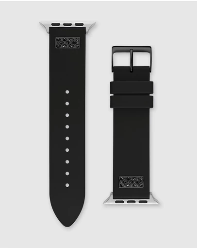 GUESS - Guess Apple Band - Black & Gun Metal Frontier Silicone Stones 42/44/45mm