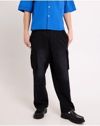 Black Noise White Rain - Systems Ripstop Cargo Pants