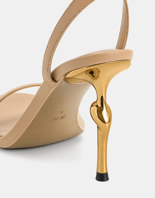 JW PEI - Alivia Gold Metal Heel Sandals