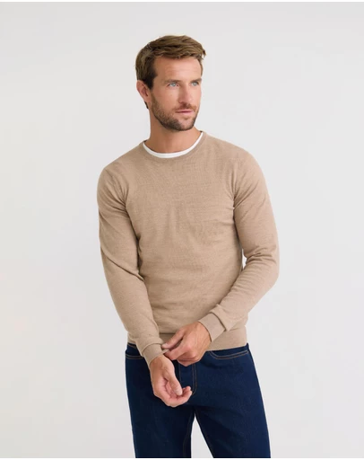 Oxford - Crew Neck Pure Wool Pullover